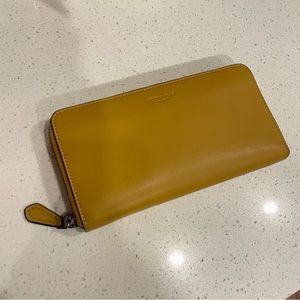 Mustard Coach Zipper Wallet